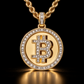 10K Gold Bitcoin Pendant