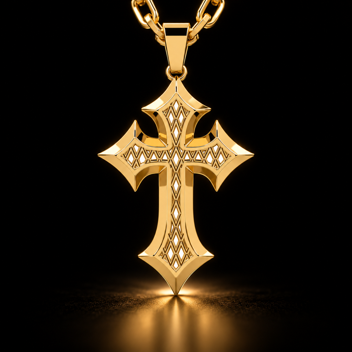 14K Gold Cross Pendant