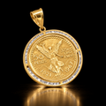 14K Gold Mexican 50 Pesos Coin Pendant