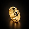 10K Gold Geometric Gold Band