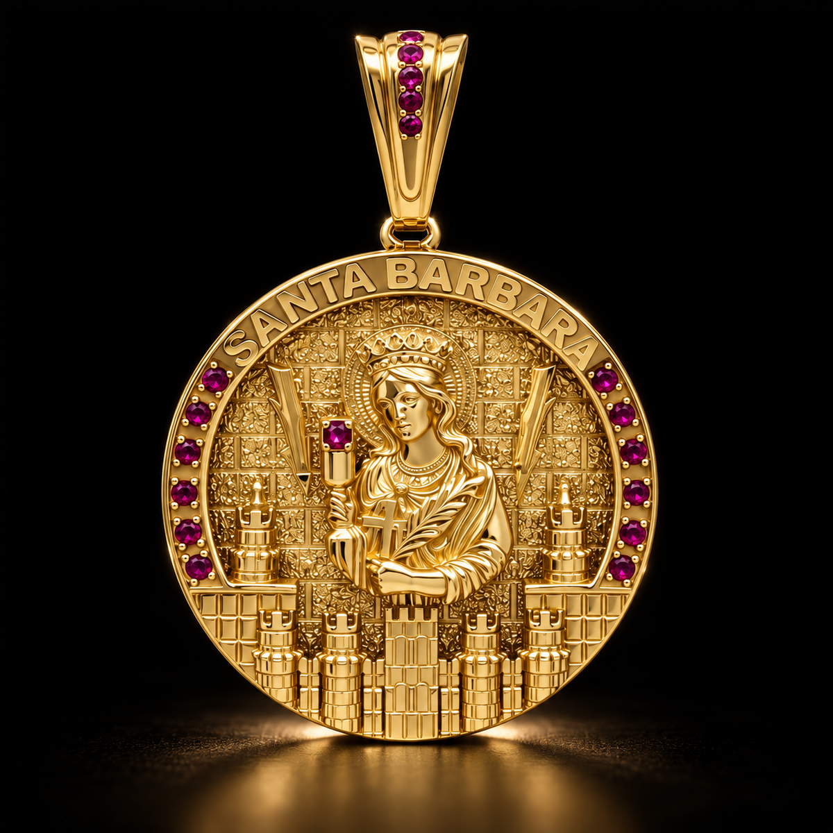 10K Gold Santa Barbara Pendant
